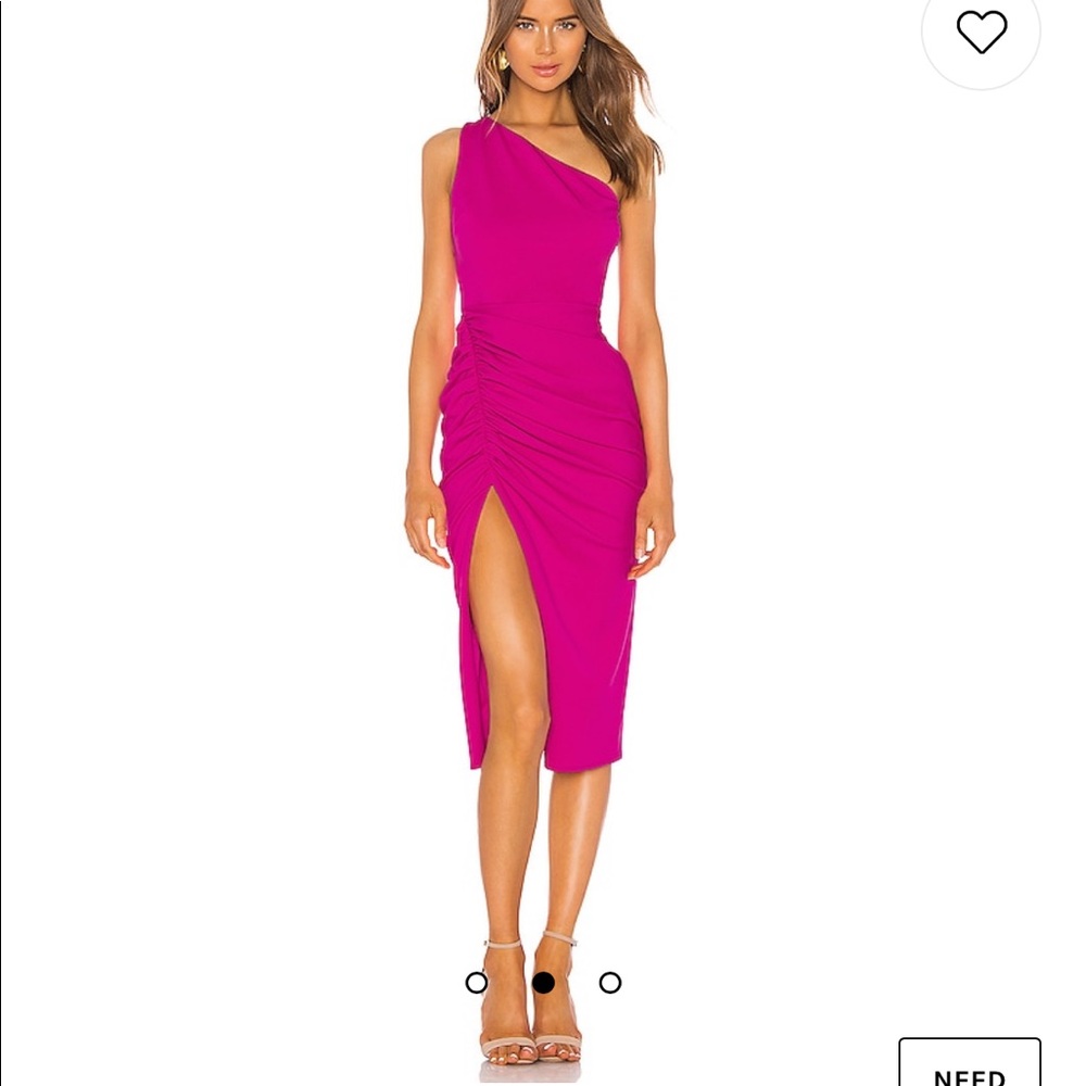 Katie May New Age Midi Dress in Electric Pink